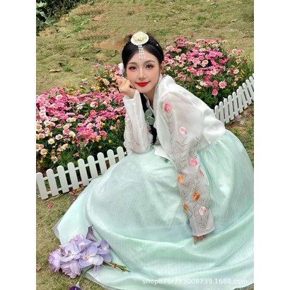 당의 한국 무용 의상 혼주 어우동한복 중전 드레스 전통