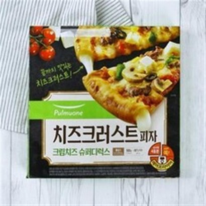 [메가마트]풀무원 치즈크러스트피자 크림치즈 슈퍼디럭스 리뷰후기