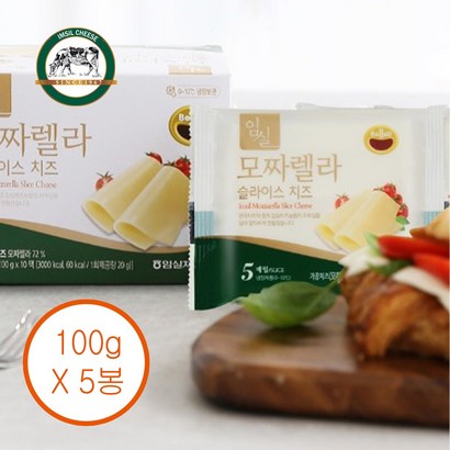 임실치즈농협 모짜렐라 슬라이스치즈 5팩(20gX25매), 500g, 1개