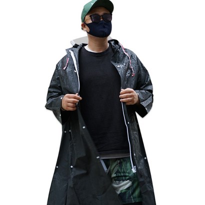 [라트몰] 우비 남자 캠핑 오토바이 낚시 등산 골프 코트 단추 지퍼 모자챙 우의 고급 롱 TC0000001
