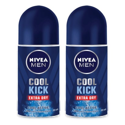 니베아 맨 데오도란트 롤온 쿨킥, 50ml, 2개