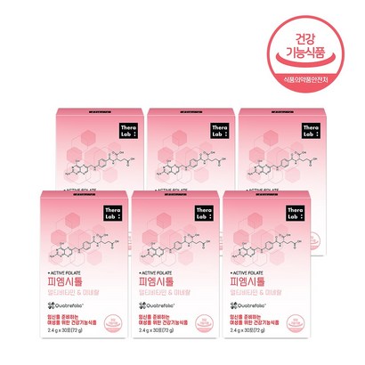 테라랩 피엠시톨 활성형엽산 이노시톨 2.4g x 30포 x 6세트, 72g, 6개