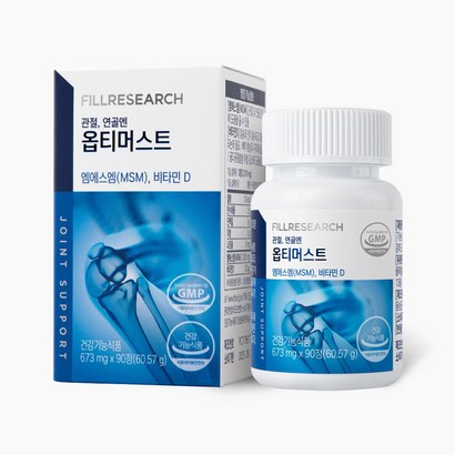 [공식판매처] 필리서치 옵티머스트 OPTI MSM 99.9% 관절연골 건강기능식품 90정, 3개