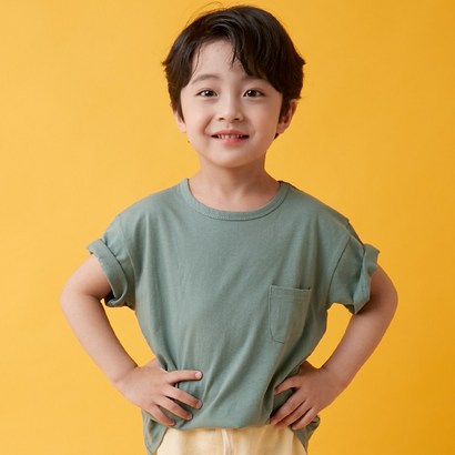 [바오밥나무] 포켓싱글 티셔츠 그린 리뷰후기