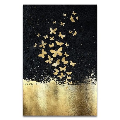 돈이 들어오는 물고기그림 북유럽 황금 검은 물고기 나비 벽 아트 캔버스 인쇄 캔버스 홈
