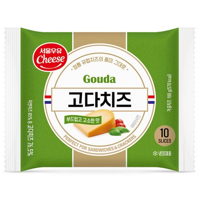 (주)농심 서울우유 고다 슬라이스치즈, 180g, 10개