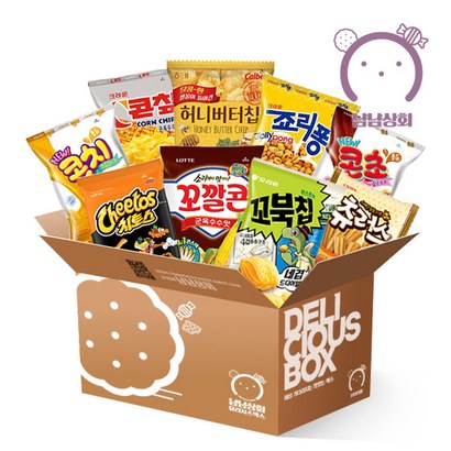 [냠냠상회] 과자 간식 랜덤럭키박스 인기과자선물세트 모음  사무실간식 탕비실과자 리뷰후기