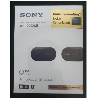 소니 SONY WF-1000X3 노이즈 캔슬링 무선 이어폰 블랙 정품 Noise Canceation