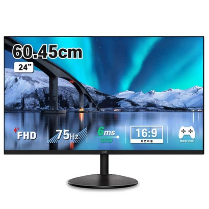 디엑스 60.5cm (24인치) 75Hz 사무용 게이밍 컴퓨터 모니터 DX245HDMI, DX245HDMI(일반)