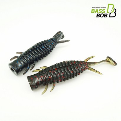 [배스밥] 디노 플로팅웜 8cm 8.2g 5개입 탑워터 소프트웜 배스낚시 배스루어, 디노 플로팅웜 (F-UV) -1, 5개