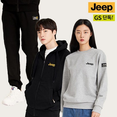 [지프 JEEP] 21FW 남녀공용 이지웨어 후드집업맨투맨조거 팬츠 3종 리뷰후기