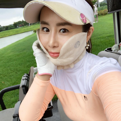 휴스토니[본사] 국산 골프 마스크 C3 C6 C7 원단 자외선 차단 자체생산