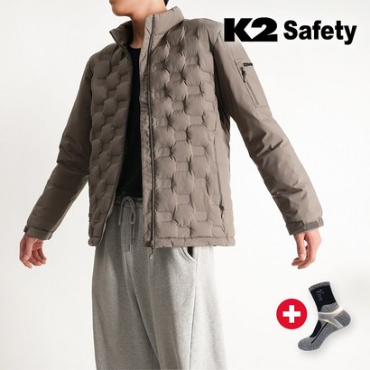 K2 슬림 패딩 자켓 브라운 남자 남성 경량 겨울자켓  V존특허 양말