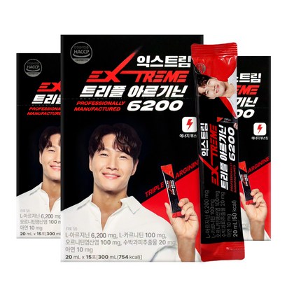 익스트림 트리플 아르기닌 6200mg, 300ml, 3개