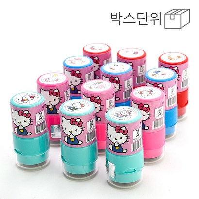 [정품 판매 No1] 고무인닷컴 헬로키티 바로 찍는 만년 스탬프 1BOX 칭찬 스템프 디즈니 유아 어린이 도장 찍기 놀이