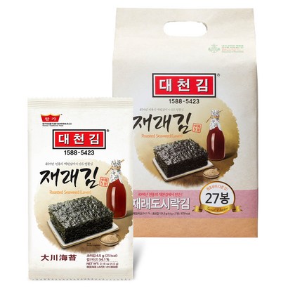 [대천김] 왕가재래도시락김4X27봉-종이쇼핑백 리뷰후기