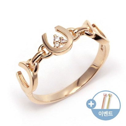 [비앤비골드]14K 반지 말발굽 모던 골드링 여성금반지 ROS1677