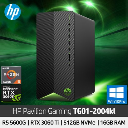 H aviion 게이밍 데스크탑 T01-2004k AD라이젠5  지포스RTX 3060Ti DDR4 RA 윈도우10프로 탑재