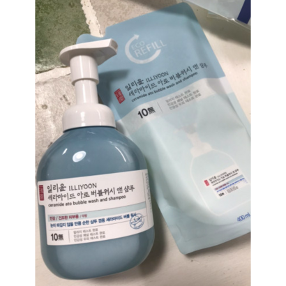 일리윤 세라마이드 아토 버블워시 앤 샴푸   리필