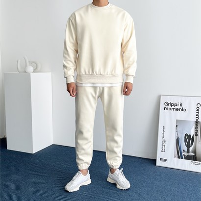 데일트 남자 겨울 기모 오버핏 맨투맨 조거팬츠 트레이닝복