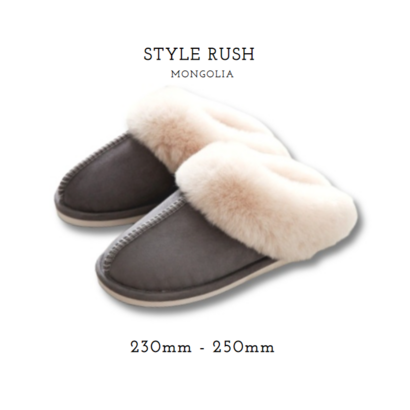 스타일러쉬 몽골리아 남여공용 양털 스웨이드 겨울 방한 털 슬리퍼 실내화