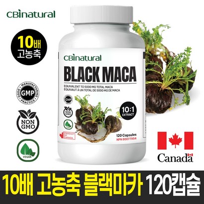 10배 고농축 블랙마카  120캡슐 4개월/캐나다 생산 직발송/캐나다 식약청  NN인증/10x Back aca 120cas 리뷰 후기