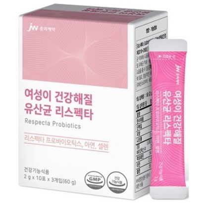 중외제약 리스펙타 여성 유산균 베리맛 30포 락토페린, 1박스, 60g