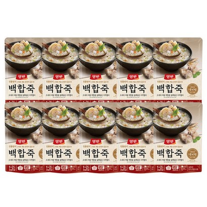 동원 양반 백합죽(파우치) 420g x10개 아침식사 환자 속쓰림 위에좋은음식 장에좋은음식, 10개