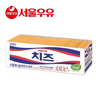 서울우유 체다 슬라이스 치즈 1.8kg 100매 업소용, 1개