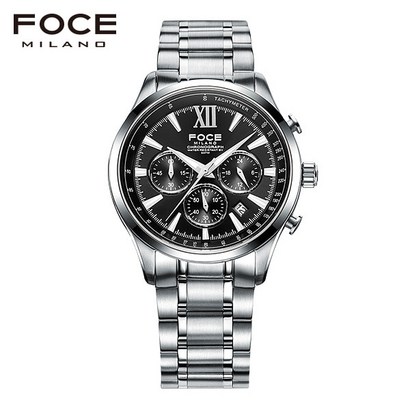 [공식본사정품] FOCE 포체 F7526BK 크로노그래프 메탈 시계