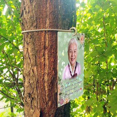 [고급]수목장 수목원 추모 영정액자 메탈 위패