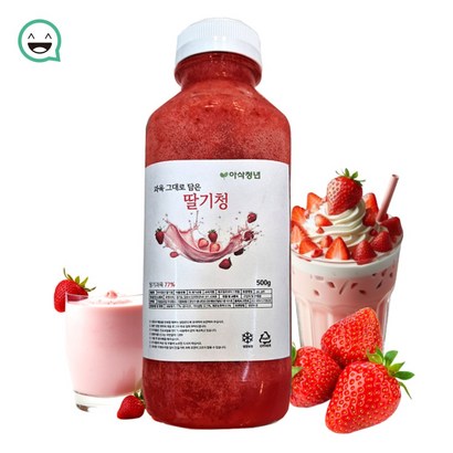 과육 77% 딸기청 망고청 패션후르츠청 과일청 홈카페, 패션후르츠청 1kg, 1개