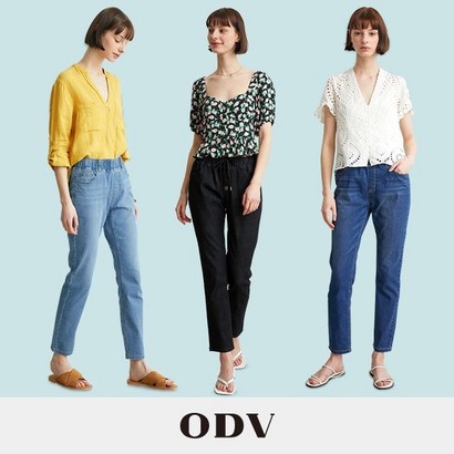 [쇼핑엔티] 21SS ODV 라이크라 풀밴딩 데님 3종 리뷰후기