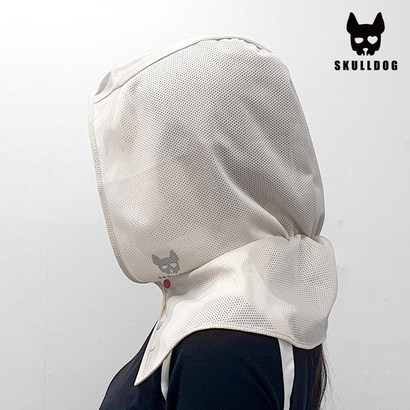 스컬독 골프 후드형 햇빛가리개 마스크 모자 안면 페이스커버 자전거 낚시 등산