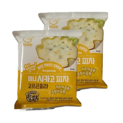 3시오븐 냉동 미니 한입 시카고피자 고르곤졸라, 20개, 61g