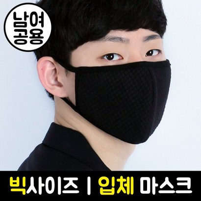 [블랙마스크] 빅사이즈_필터 입체마스크_다이아엠보