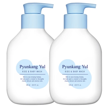 편강율 키즈 앤 베이비 바디워시 베이비파우더향, 590ml, 2개