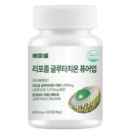 에피셀 리포좀 글루타치온 퓨어업 36g, 1개, 60정