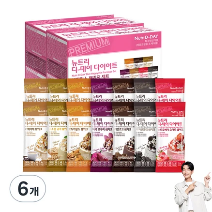 뉴트리디데이 다이어트 쉐이크 해피믹스, 350g, 6개