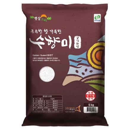 수향미 2024년산 햅쌀 골든퀸 3호 백미 상등급, 5kg, 1개