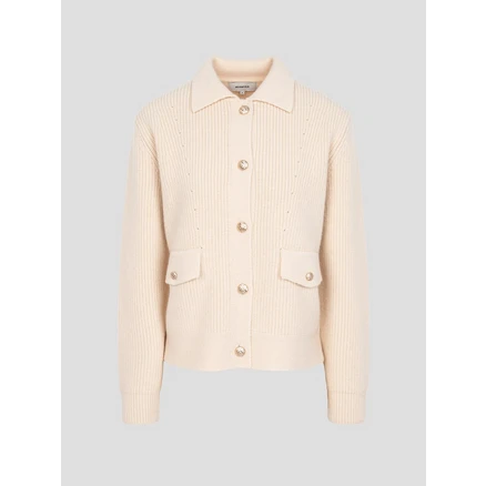 매장정품 빈폴레이디스 울 혼방 아우터형 카디건 - 아이보리 BF4X5AC050 SKUI8198