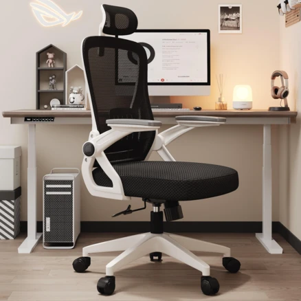 하이피러브 사무용 메쉬 컴퓨터 의자, 블랙