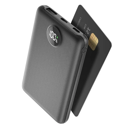 UOOFON 고속충전 미니 보조배터리 10000mAh PD 22.5W QC3.0 LED 잔량표시 포켓 휴대용+20W C타입 케이블, 블랙, N2