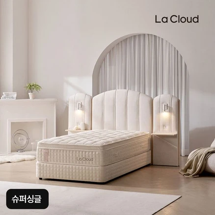 SS사이즈 라클라우드 호텔식 침대(프레임+매트리스), 아이보리