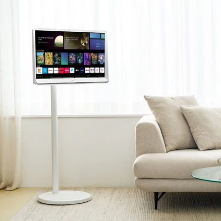 [LG 스마트티비 + 이동식스탠드 결합상품] 27인치 룸앤티비 스탠바이미 캠핑티비 LGTV [27LQ600SW + AP-32S AP-43S], 단순배송상품, 스탠드형, 27인치 스마트티비+이동식스탠드(AP-32S), 68.6