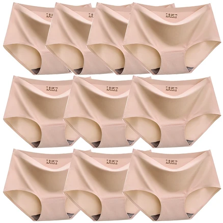 10장세트 심리스 노라인 무봉제 여성팬티(머리끈10개 구성)