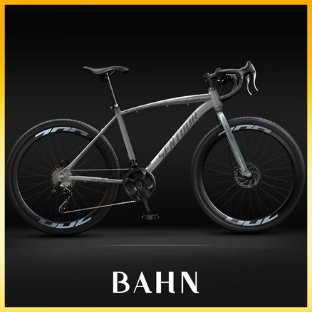 BAHN 가벼운 로드자전거 입문용 싸이클 사이클 등하교 출퇴근 바이크 성인 학생 추천 변속, 1개, 168cm, 그레이 24단 일반휠