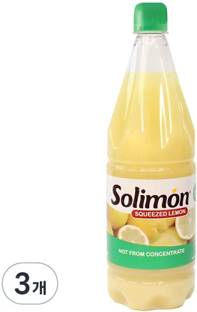 솔리몬 스퀴즈드 레몬즙, 990ml, 3개