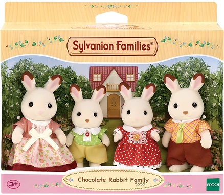 실바니안패밀리 5655 New 초콜릿토끼 가족 피규어, 1세트