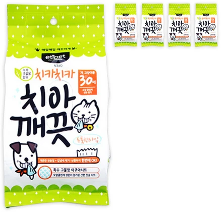 에티펫 반려동물 치아깨끗시트 구강티슈, 30개입, 5개